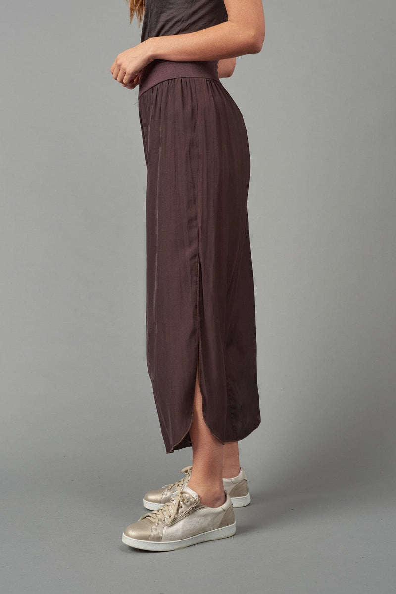 Wide-Leg Slit Pants