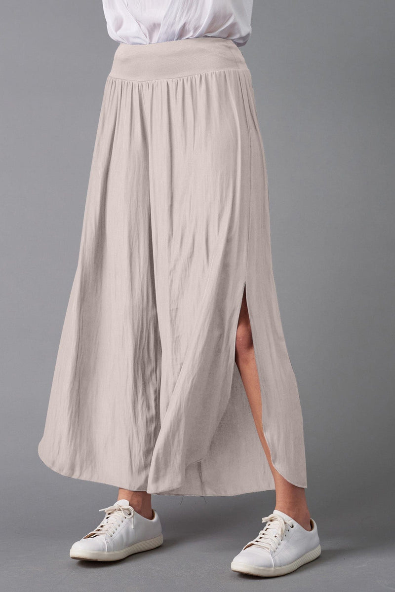 Wide-Leg Slit Pants