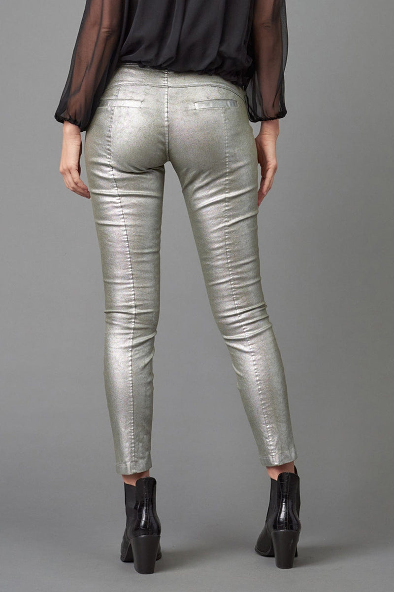 Silver Foil Coated Denim