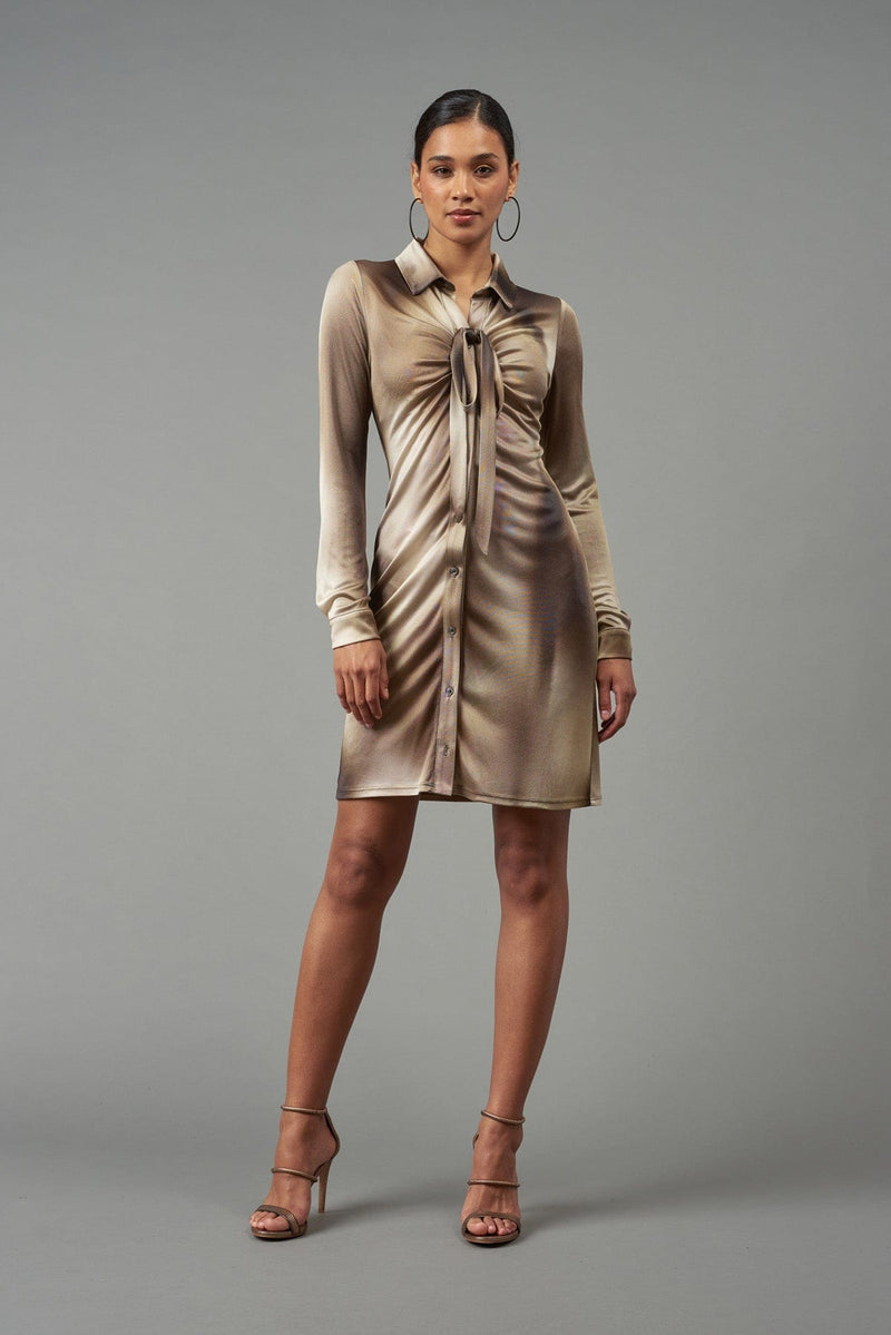 Tie-Front Shirt Dress