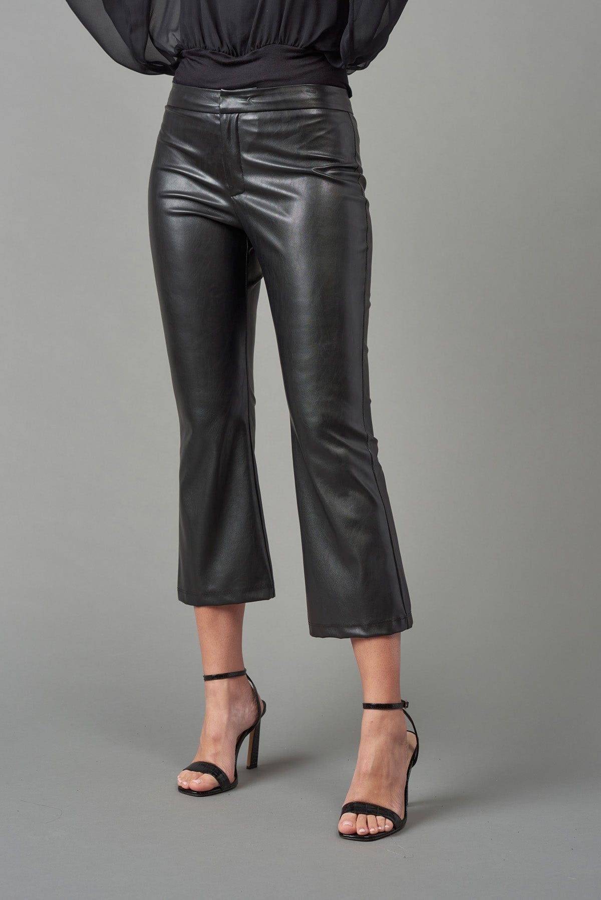 Vegan Leather Cropped Pant