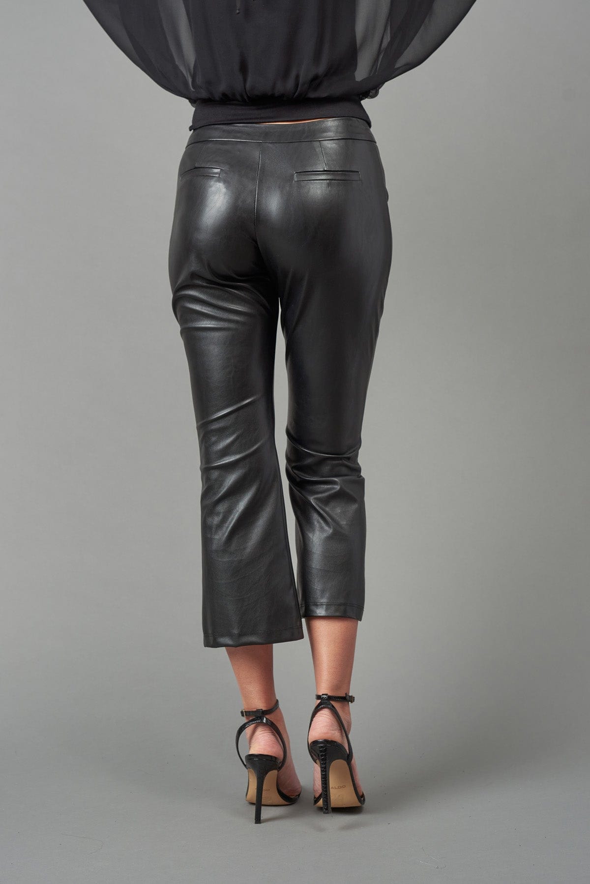 Vegan Leather Cropped Pant