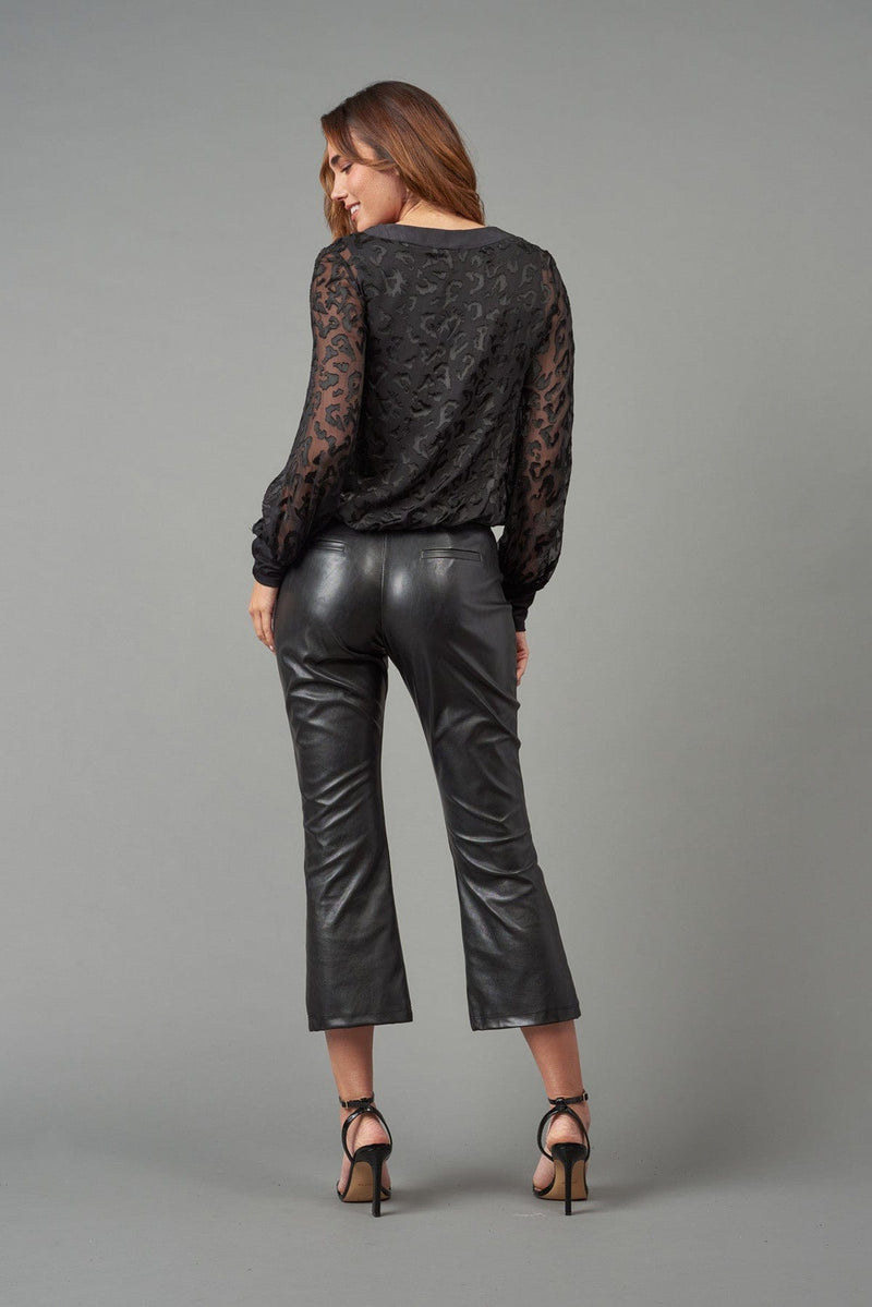 Vegan Leather Flare Ankle