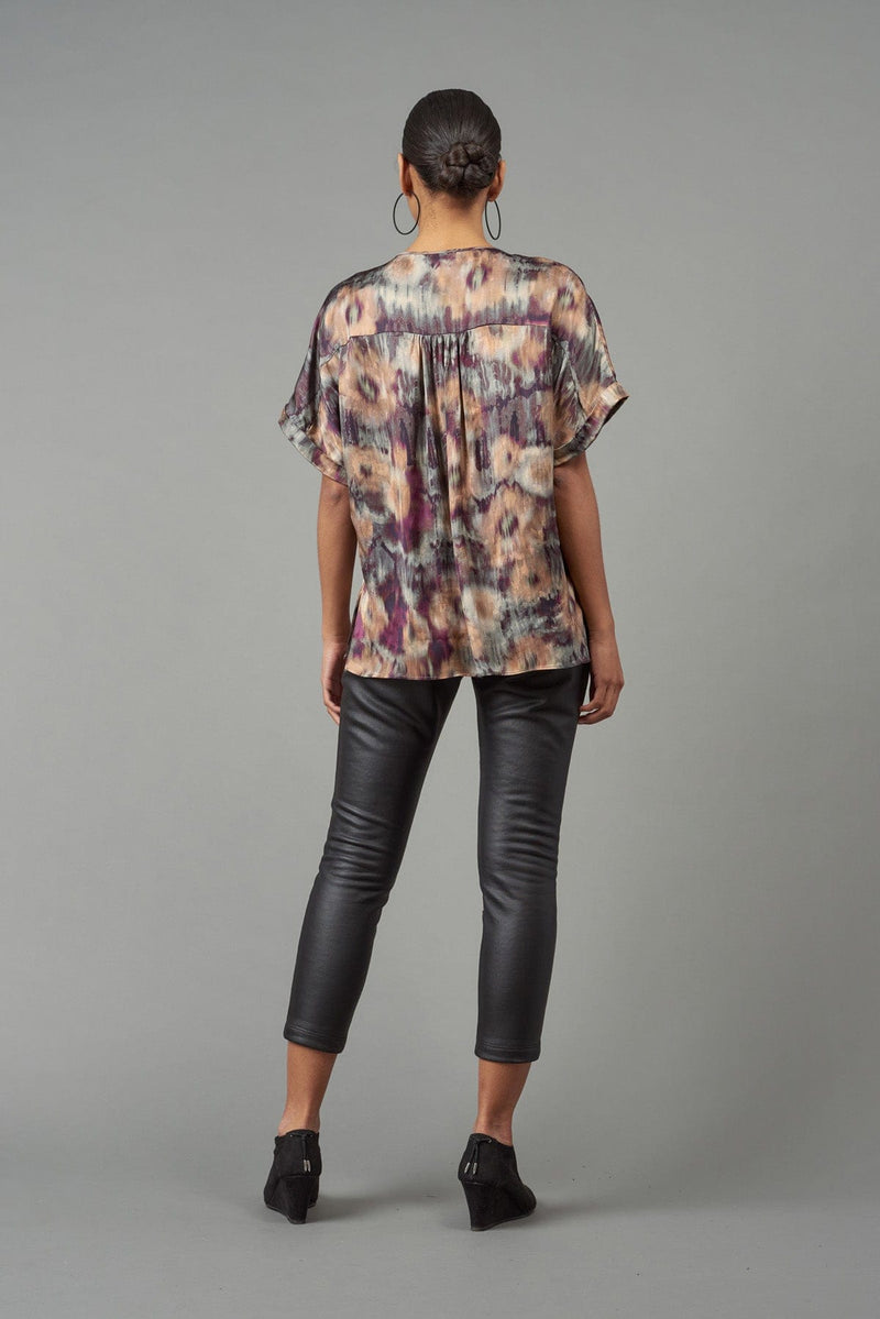 Abstract Floral V-Neck