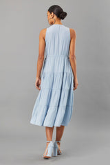 Tiered V-Neck Maxi Dress