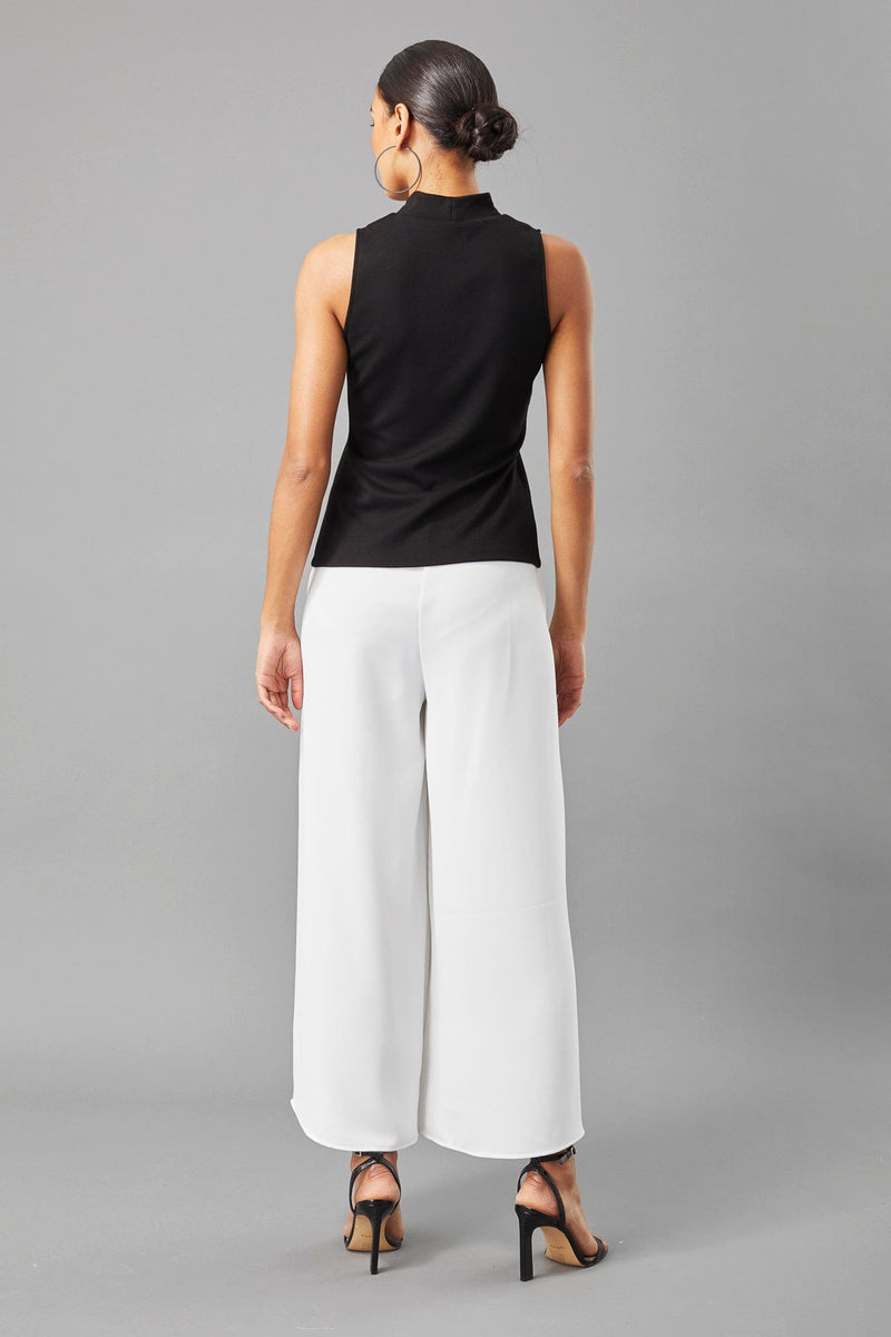 Lux Ponte Twist Neck Top