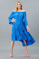 Satin Off-Shoulder Dress