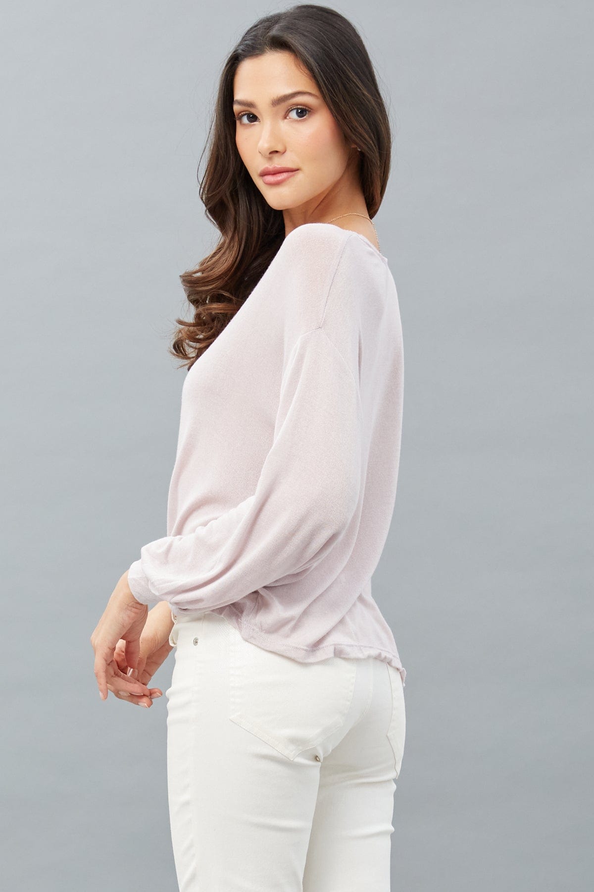 Silky Jersey V-Neck Top