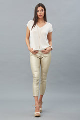 Gold Denim Skinny Jeans