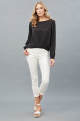 Balloon Sleeve Hi-Lo Top